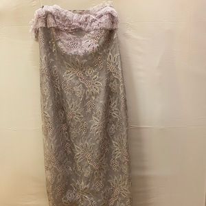 Silver texture formal dress